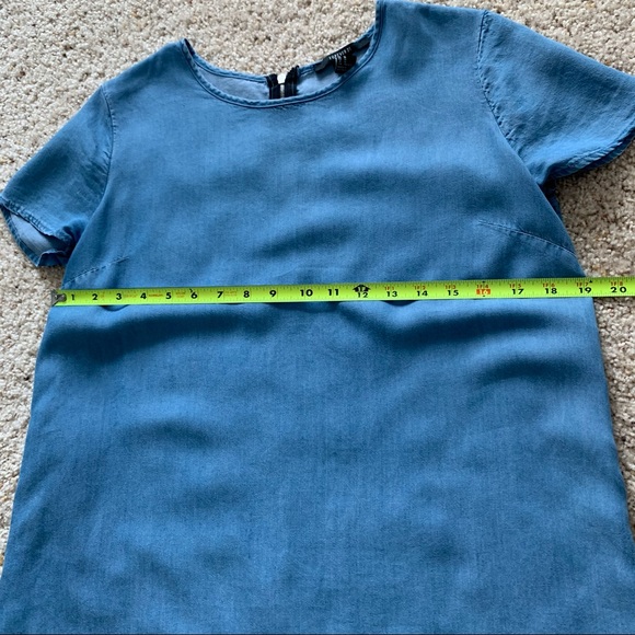 Forever 21 women’s denim tee dress with zipper med - Picture 6 of 7